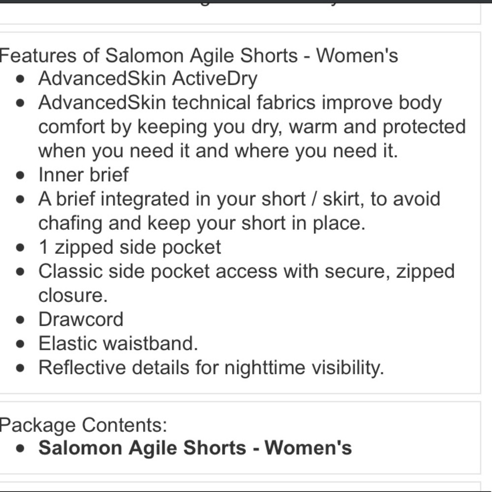 Salomon Advanced Skin ActiveDry Agile Shorts. Size Medium. New With Tags. - Picture 10 of 10